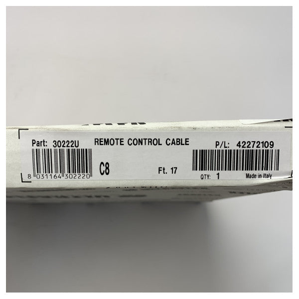 كابل التحكم عن بُعد البحري Ultraflex C8 30222U كابل التحكم عن بُعد البحري � كابل متين ومقاوم للتآكل بطول 17 قدمًا للتحكم في المحرك