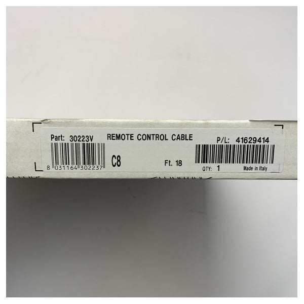 Морський кабель дистанційного керування Ultraflex C8 30223V - міцний 18-футовий кабель для човнових двигунів, стійкий до морської води та ультрафіолетового випромінювання