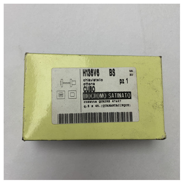 Olivari Square Bathroom Door Latch Cubo H136V6 Corrosion Resistant set