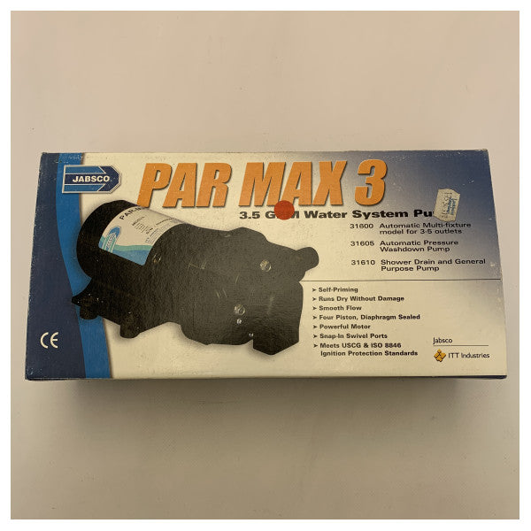 Pompa wody pitnej Jabsco Par Max 3 z regulacją ciśnienia 12V 13L/min - 31600-0092