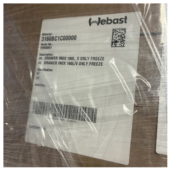 Isotherm DR160 2 skuffefryser 12/24V 160L rustfrit stål - 3160BC1C0000