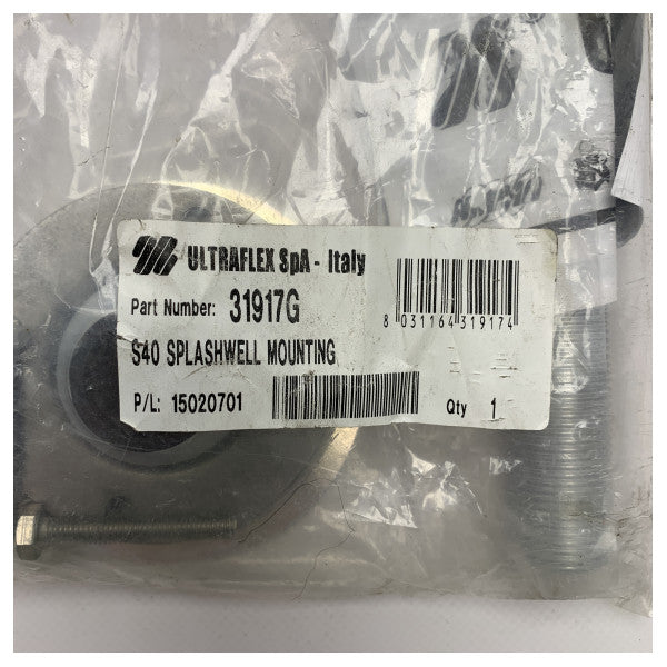 Ultraflex 31917C Suporte de montagem em aço inoxidável para componentes de direção com kit de instalação completo