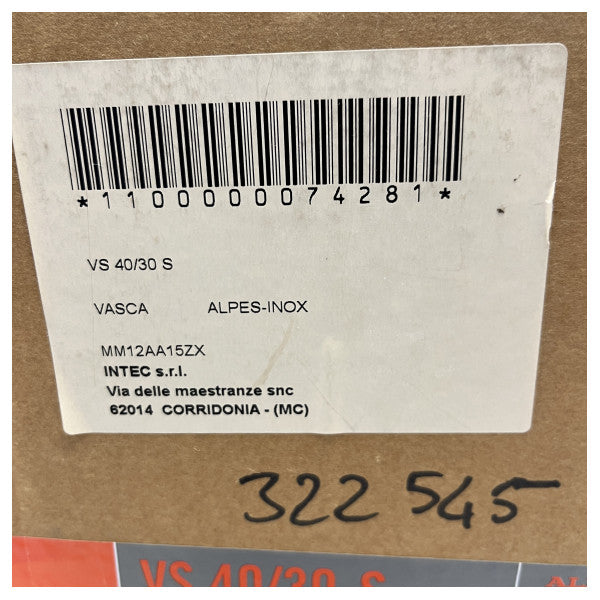 حوض غسيل بحري عالي الجودة من الفولاذ المقاوم للصدأ من ALPES INOX VS-40/30-S للاستخدام الدائم على متن السفينة