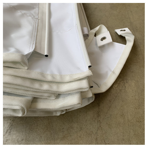 フェレッティF830フライブリッジトップファブリック用ベゼンゾーニホワイトポリファブリックデュアルソフトトップキャンバス - 323988