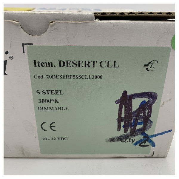 カンタルピマリングレードウォームホワイトLEDスポットライト5Wクロムステンレス鋼 - 20DESERP5SSCLL3