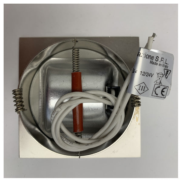 BCM 3259 / 0C.A cromo quadrato in acciaio inox downlight spot 12/24V
