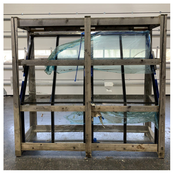 Πόρτα βεράντας από ανοξείδωτο χάλυβα Resnic Fjord με καμπύλη συρόμενη κατασκευή και γυαλί - TBF0559