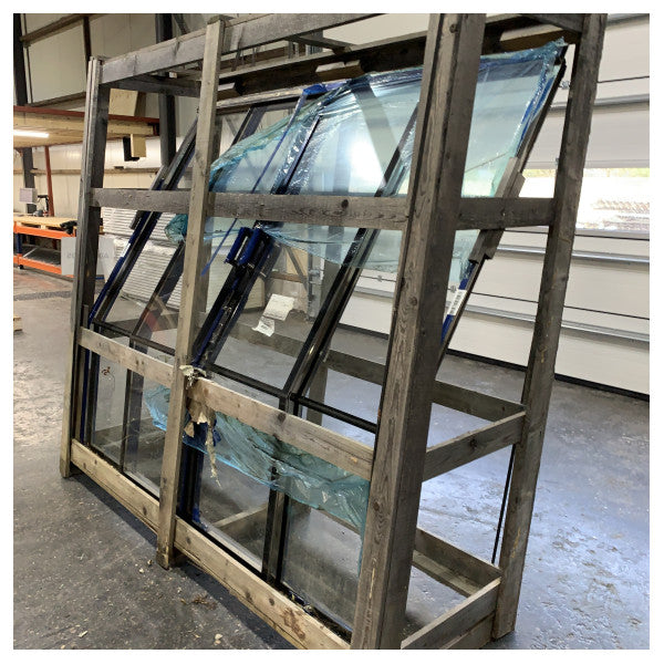 Πόρτα βεράντας από ανοξείδωτο χάλυβα Resnic Fjord με καμπύλη συρόμενη κατασκευή και γυαλί - TBF0559