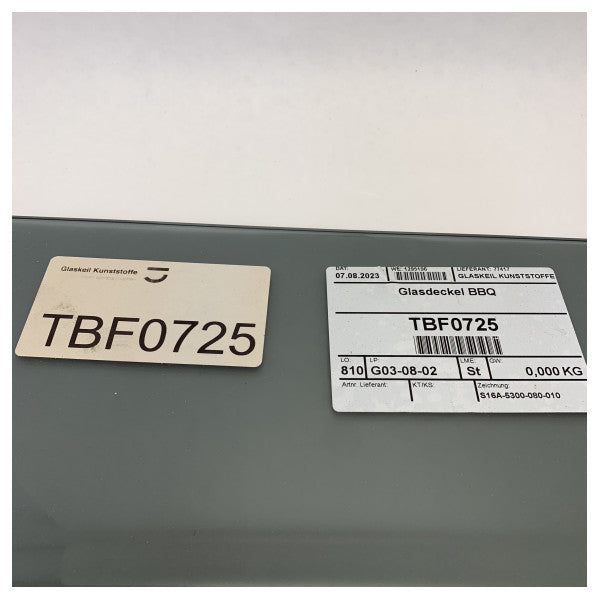 Copertura in vetro originale Sealine S430 per Wetbar lato sinistro - TBF0725