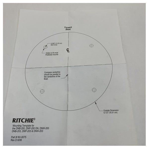 Ritchie Navigator DNP-200 Liquid Black Kompas (Binnacle Mount)