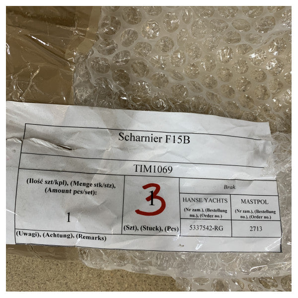 Charnière en acier inoxydable Hanse Yachts pour la sellerie du salon | Table - TIM1069