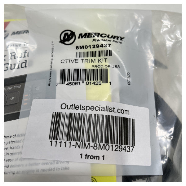 Mercury Mercruiser DTC Active Trim Integration Kit - 8m0129437