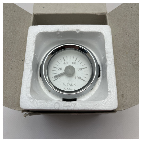 Riva Naphtha Marine Indicateur de niveau de carburant 12V - 52mm Compatible avec les capteurs VDO - VSG20325/YRC