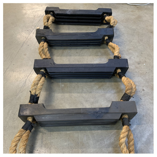 Biscaya Pilot Ladder - 船やボートのための滑り止め木製ラングを備えた耐久性のあるマリンアクセスラダー