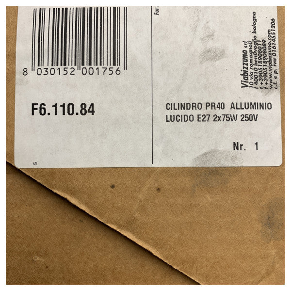 مصباح أسطواني بحري من فيابيزونو للقوارب واليخوت - مصباح إضاءة متين من الألومنيوم E27