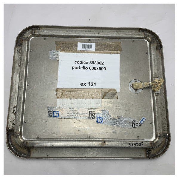 Portello apribile in acciaio inox 650x550 mm con serratura - Pannello di accesso durevole e resistente alla corrosione per barche e navi