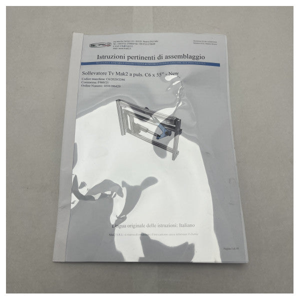 Морски клас MAK Pulsed TV Lift C6 за 55-инчови екрани - издръжлив, устойчив на атмосферни влияния морски монтаж на телевизор