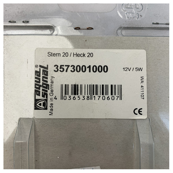 Rufowe światło nawigacyjne Aqua Signal serii 20 w kolorze czarnym - 3573001000