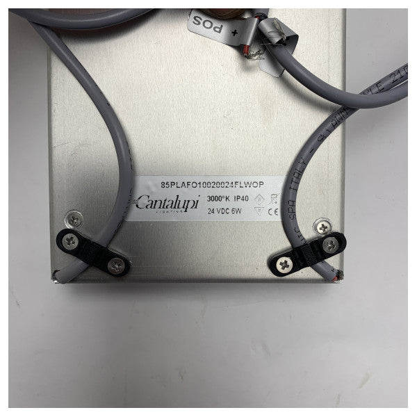 Cantalupi Marine LED Panel 6W Warm White 3000K Stainless Steel IP40 for Boat Interior Lighting