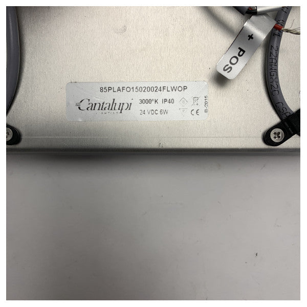 Cantalupi Marine Grade Panel LED 3000K Blanco Cálido 6W 24V Acero Inoxidable Iluminación Interior