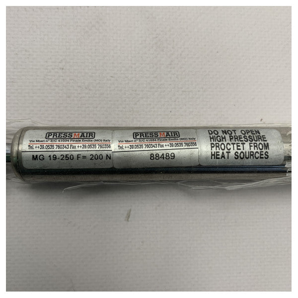 Mola a gás Pressmair 250F 150N AISI 316L MG19
