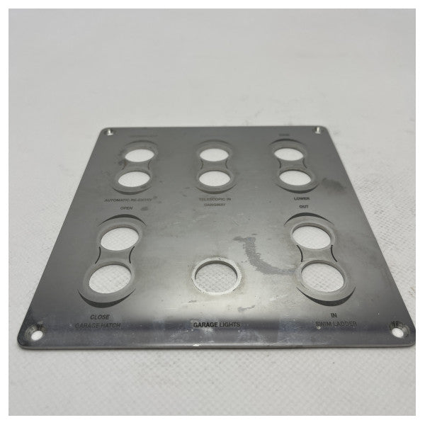 Panneau de contrôle du garage et des systèmes arrière Riva argenté - 370436