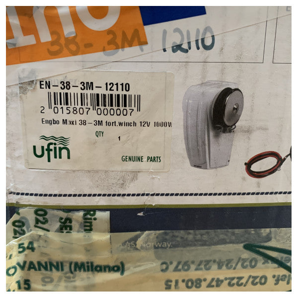 Sidekraft Engbo Maxi 38 1000W | 12V | Vindlass i rustfritt stål | Anchor Winch-38-3M-12110