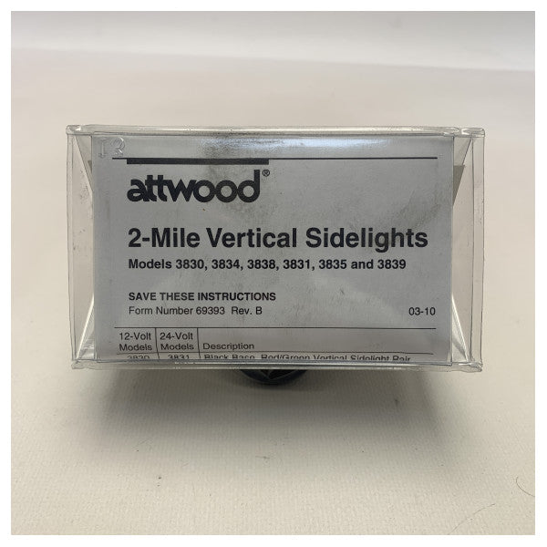 アトウッド・クエーサー・グリーン・スターボード・ナビゲーション・ライト ブラック - 3830G7