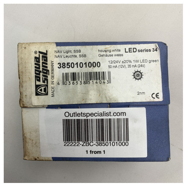 سلسلة أكوا سيجنال 34 مصباح ملاحي LED أخضر اللون الأخضر - 3850101000