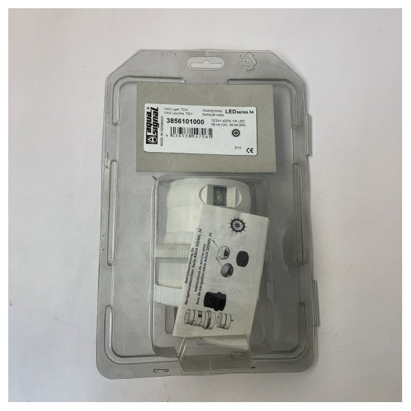 Aqua Signal sarja 34 3-värinen navigointivalo LED valkoinen - 3856101000