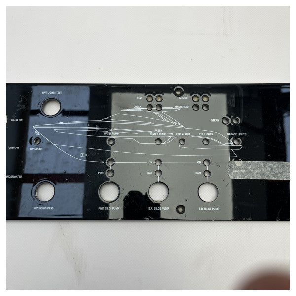 Original Riva Rivale 56 Bilgepumpe und Navigationslicht Bedienfeld schwarz - 387196