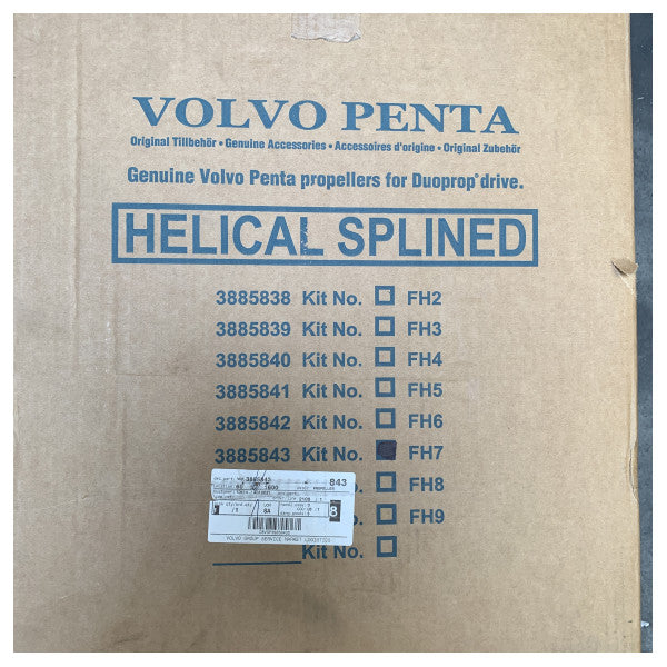 Volvo Penta FH6 Duo -Prop Rustfritt stål Propell Kit - 3885842
