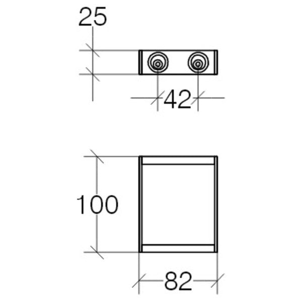 Lineabeta SKUARA 52808.29 Χρωμιωμένος βραχίονας θαλάσσης για στήριξη 80mm - 52808.29