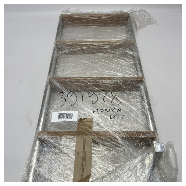 Riva Rival 56 besättningsstege med 5 steg i rostfritt stål 1000 x 400 mm med steg i teak - 391928