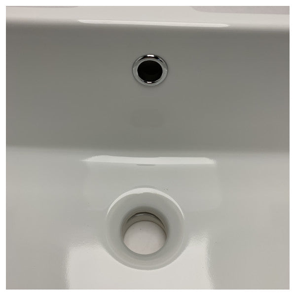 Scarabeo Fregadero Cerámico Bajo Encimera 50cm Blanco - Lavabo Duradero de Calidad Marina para Cocina y Baño