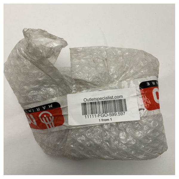 NEMO ruostumattomasta teräksestä valmistettu aurinkomarkiisin tolpan kannatin - D=44 L=150 INCL 15 astetta - 599.597