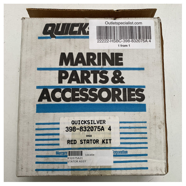 Kit de estator para barcos Mercury Quicksilver 100 - 125HP - 398-832075A 4