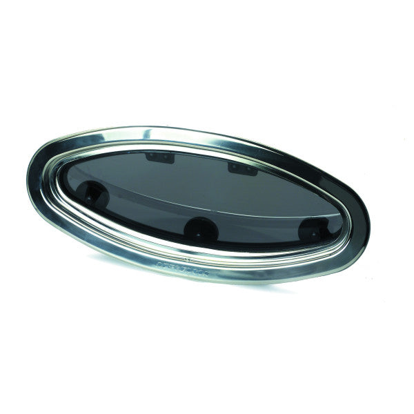 Porthole Ellittico Rutgerson 450 x 195mm Apertura Acciaio Inossidabile - A3330-190