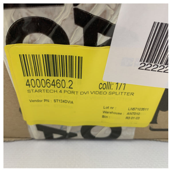 Startech 4 Port DVI Video Splitter - ST124DVIA