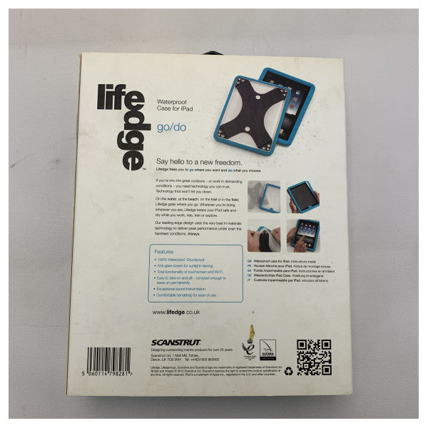 Scanstrut iPad 1 vandtæt etui blå - WP-IP1-BU/WT