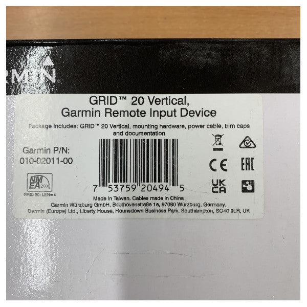 Garmin GRID 20 Dikey Uzaktan Kumanda Paneli Çok Fonksiyonlu Ekranlar için - 010-02011-00