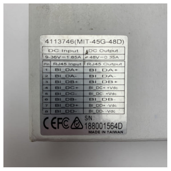 Raymarine 4113746 Iniettore POE FLIR - Raymarine