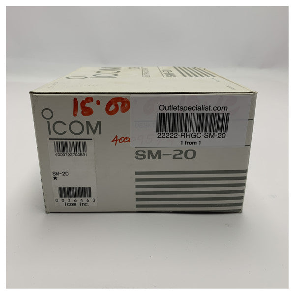 Mikrofonu tal-Bureau ICOM SM-20 bi kwalità tal-ħoss eċċezzjonali u driegħ aġġustabbli