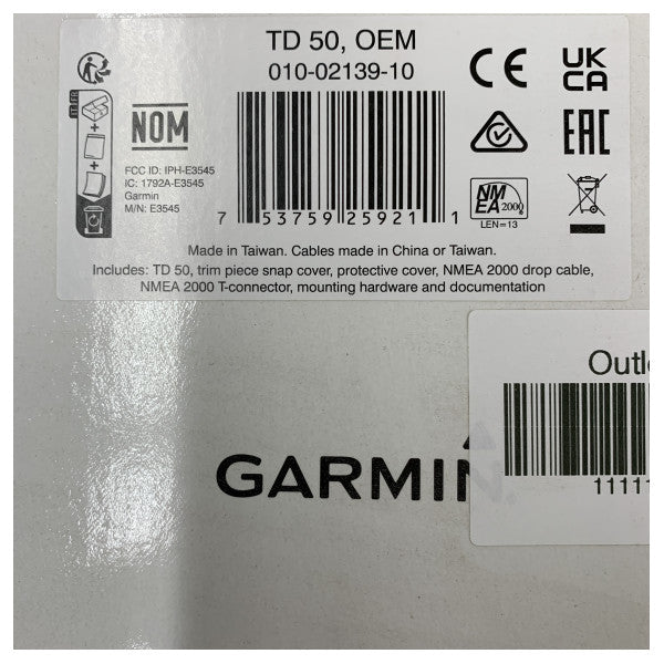 Garmin TD50 5 Ιντσών Οθόνη Αφής Πολυλειτουργικής Πληροφοριακής Εμφάνισης - 010-02139-10