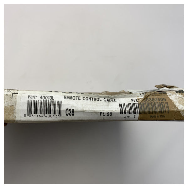 Ultraflex 40013L C36 Marine Control Cable - Durable 6m Coiled Remote Throttle and Shift Cable for Boats