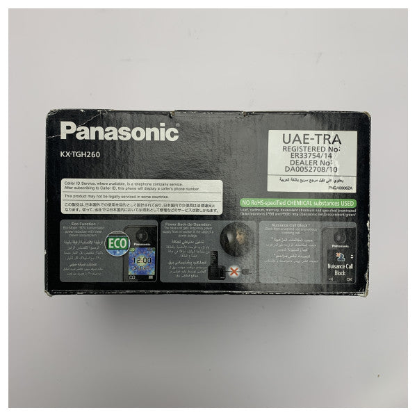 Panasonic KX -TGH260 Wireless Phone bil-Bluetooth - Ħajja tal-Batterija ta '10 Sigħat