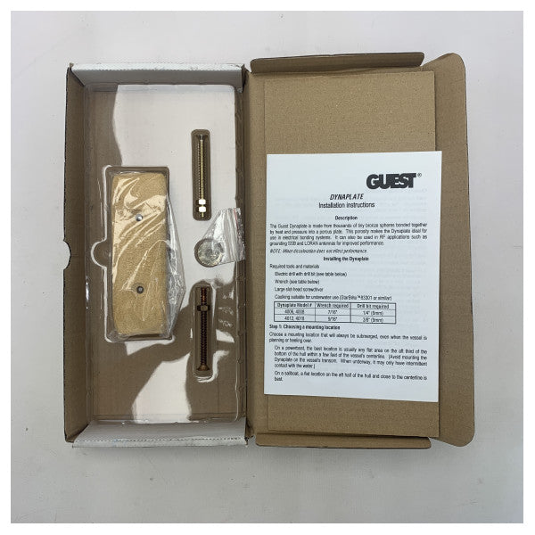 Marinco dynaplate 5 x 2 inch brons ground plate - 4006