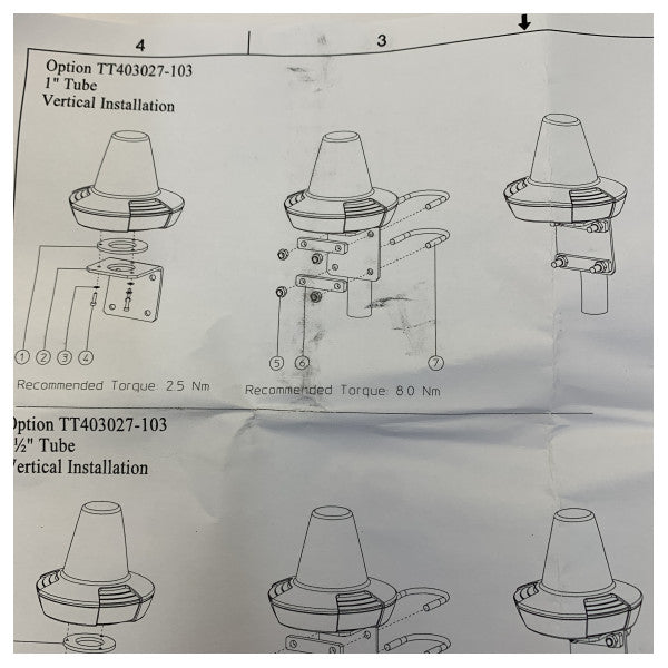 Soporte de montaje de antena marina ajustable Cobham 403027-103 para Mini-C TT-3027