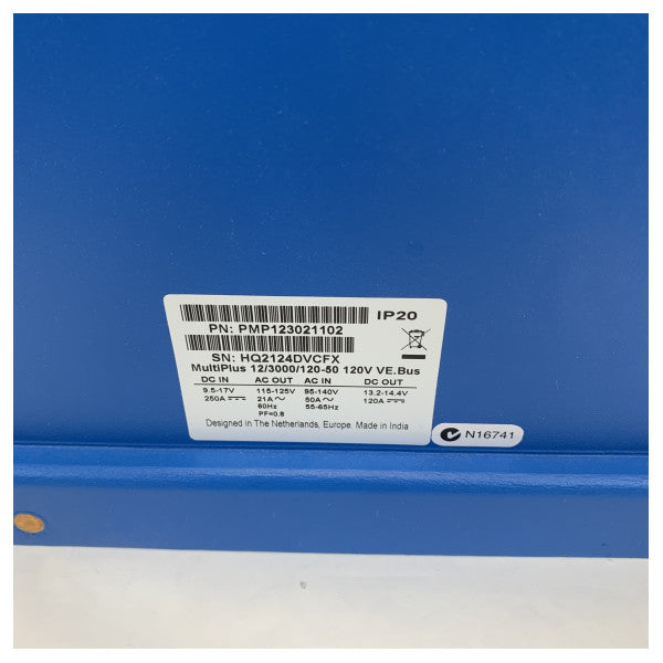 Victron Multiplus 12V / 3000W / 120-50A 120V Φορτιστής Μπαταρίας και Μετατροπέας - PMP122301102