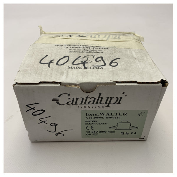 Cantalupi Chrome Marine Spotlight 28V 20W αδιάβροχο φως σκάφους IP65 από ανοξείδωτο χάλυβα